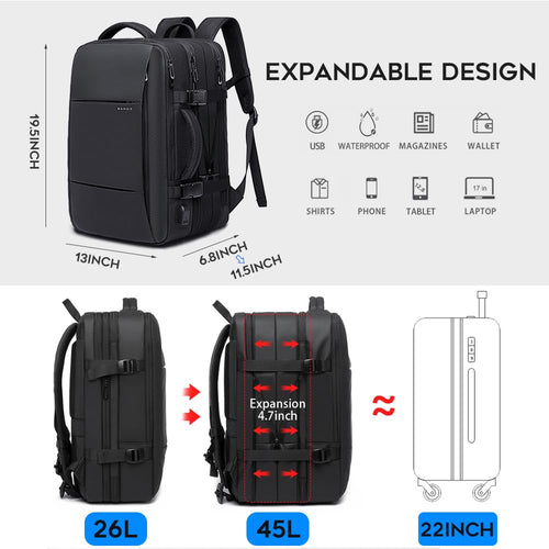BANGE Handgepäck Rucksack 45L Business Laptop Tasche