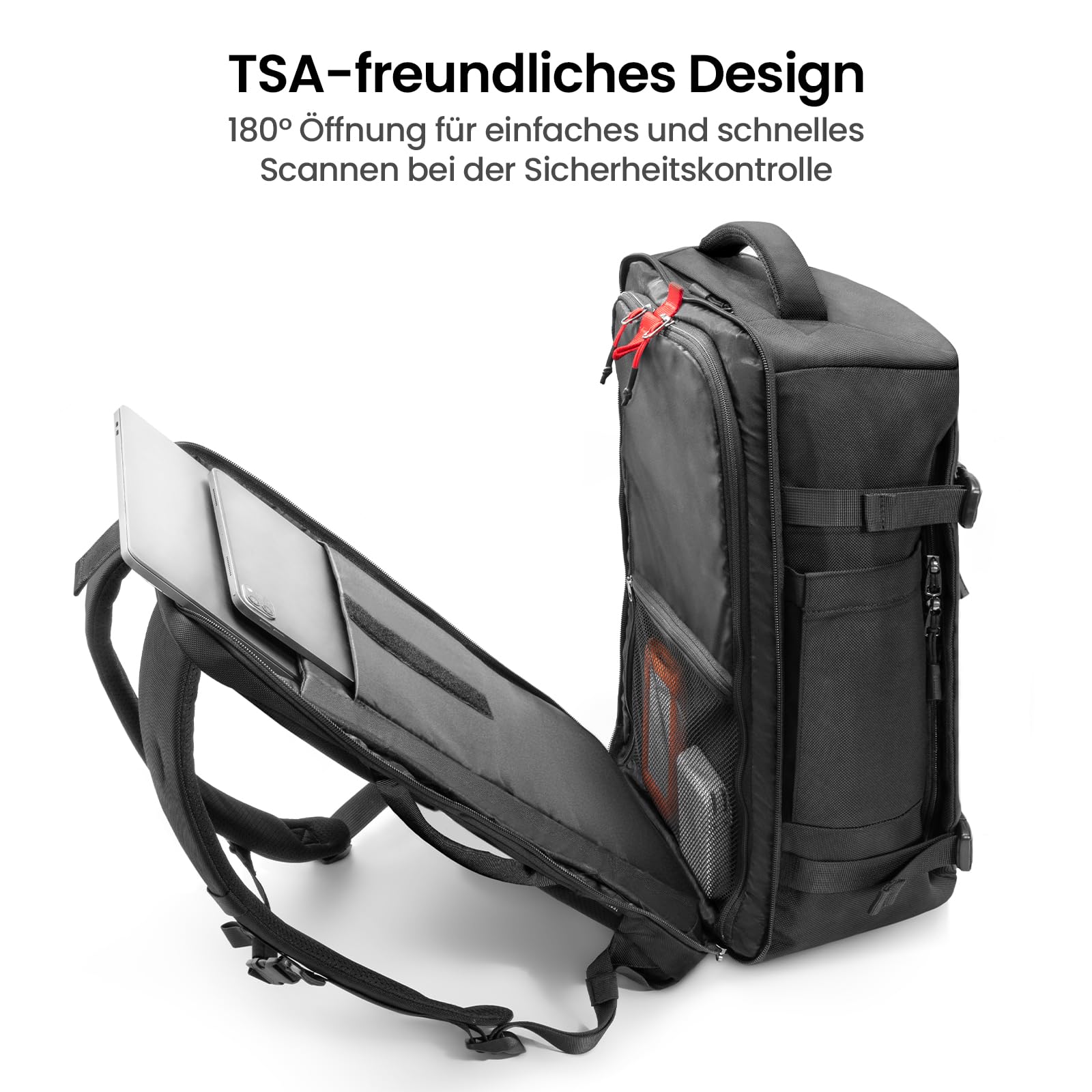 tomtoc Handgepäck Rucksack 40L TSA 15,6-17 Zoll