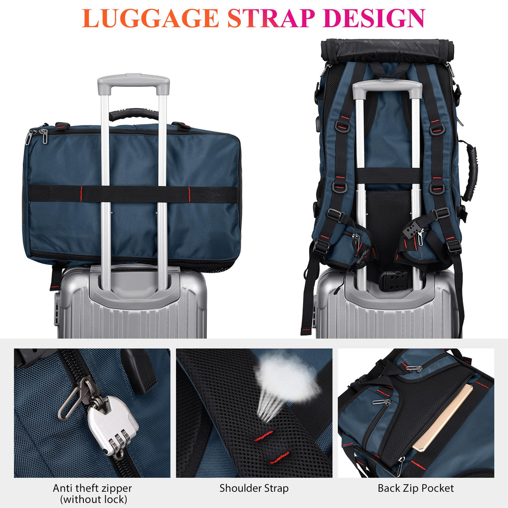 WITZMAN Travel Rucksack 16 Zoll Nylon Blau Herren